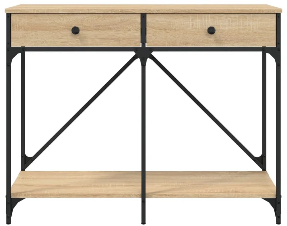 sonoma tölgy színű szerelt fa dohányzóasztal 100 x 39 x 78,5 cm