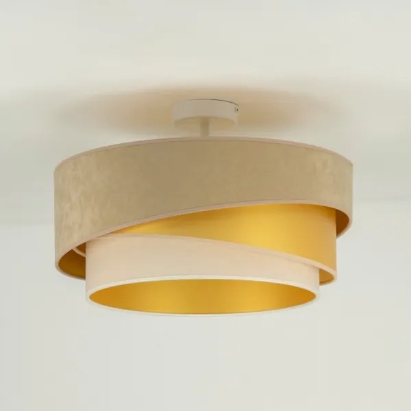 Duolla - Felületre szerelhető csillár KOBO 1xE27/15W/230V átm. 45 cm bézs/arany/krémes