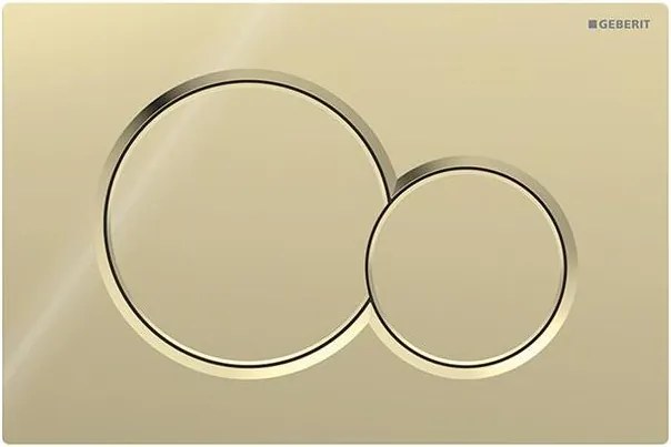 Geberit 115.770.DT.5 - Sigma01 Round öblítő nyomólap 24,6x16,4 cm sárgaréz
