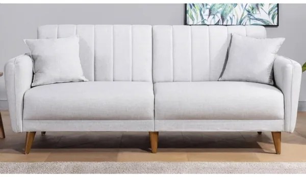 KITO kinyitható kétszemélyes kanapé, krémszínű