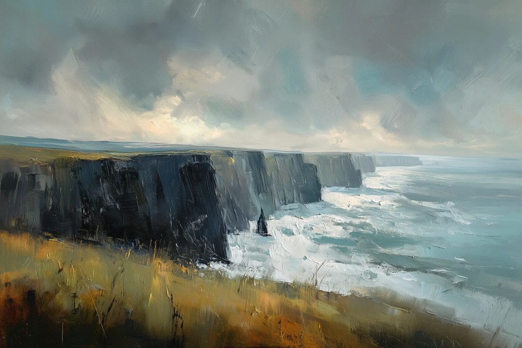 Fotótapéta Flizelina Tájkép Írország Sziklák Hullámok 312x219 ragasztó