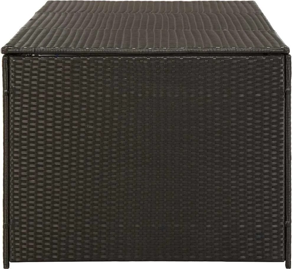 Barna Polyrattan Kerti Tárolóláda 180 X 90 X 70 Cm