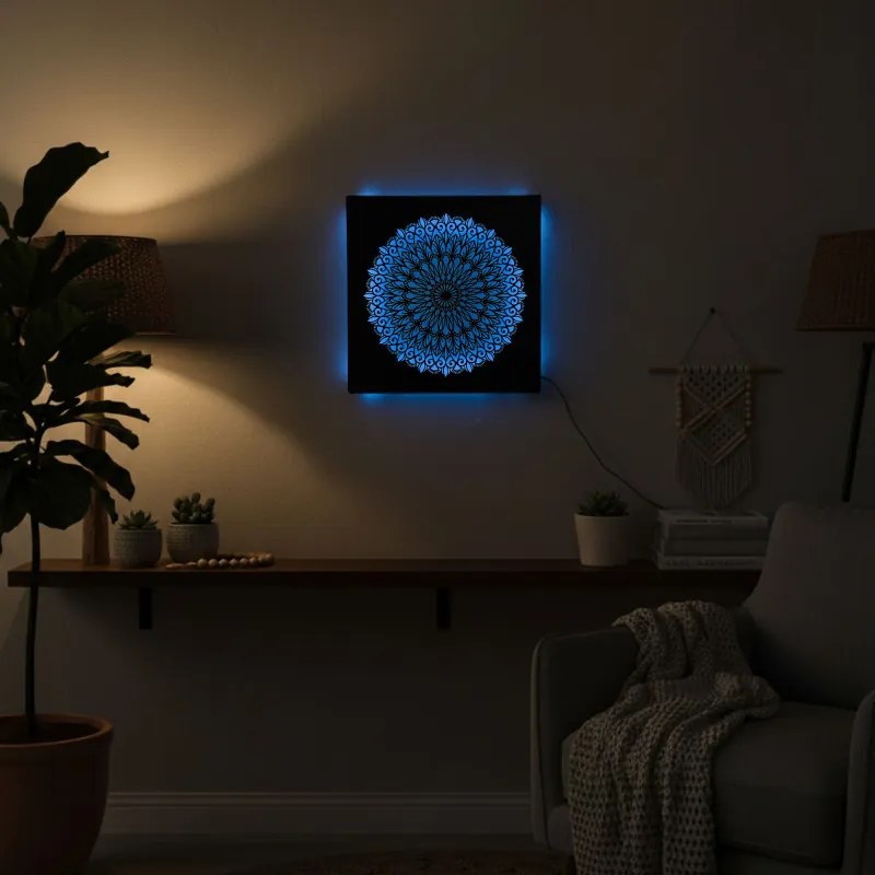 LED-es fa festmény Mandala – háttérvilágítású mandala | BAKE