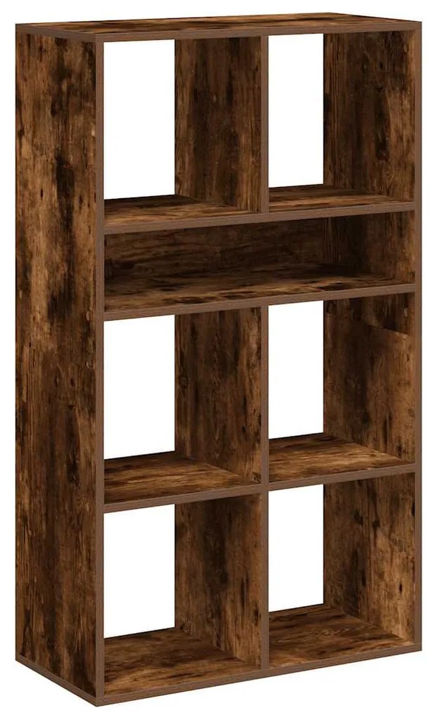 könyvszekrény füstös tölgy 66x31x112 cm szerelt fa