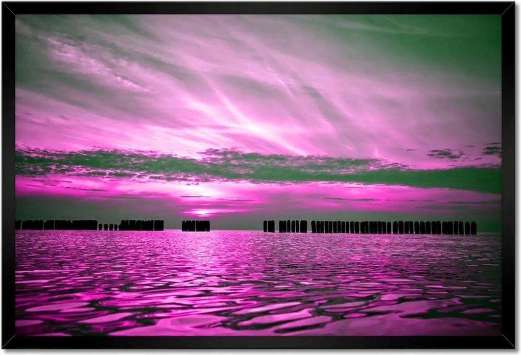 Poszterek keretben 60x40 Hanga naplemente