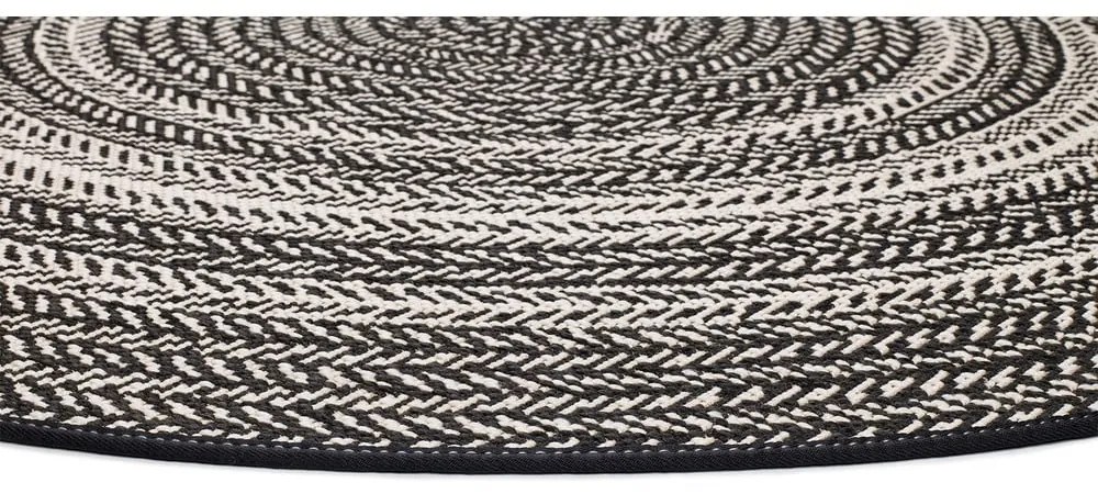 Silvana Rutto fekete kültéri szőnyeg, ⌀ 120 cm - Universal