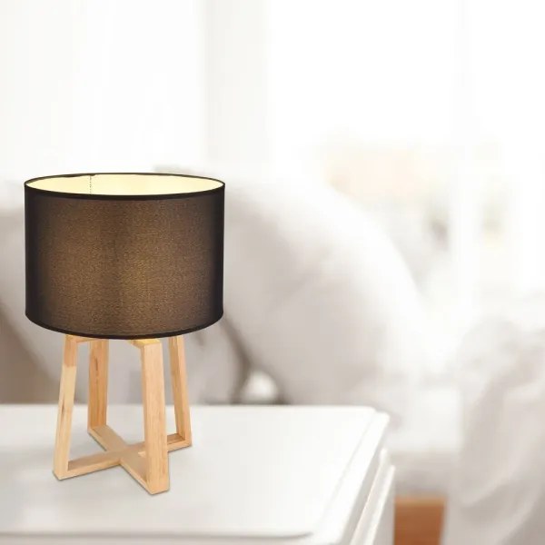 Globo 21621B - MORITZ asztali lámpa 1xE14/40W/230V fekete