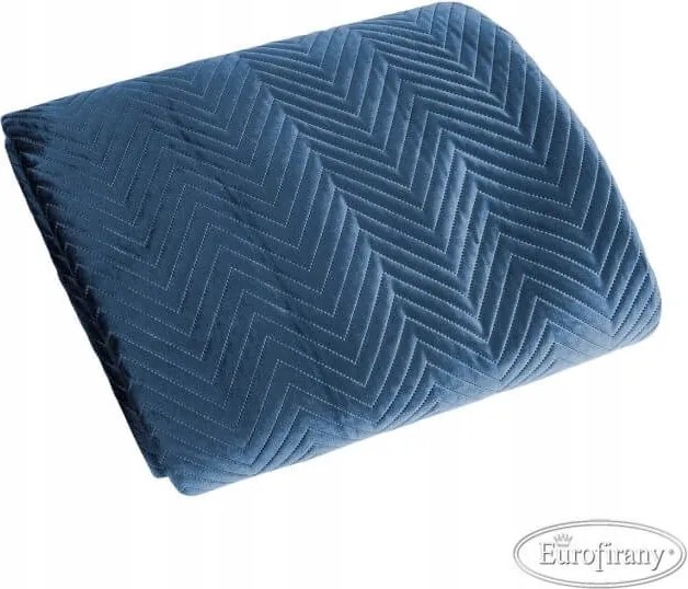 Velúr ágytakaró Sofia 200x220 Eurofirany sötétkék