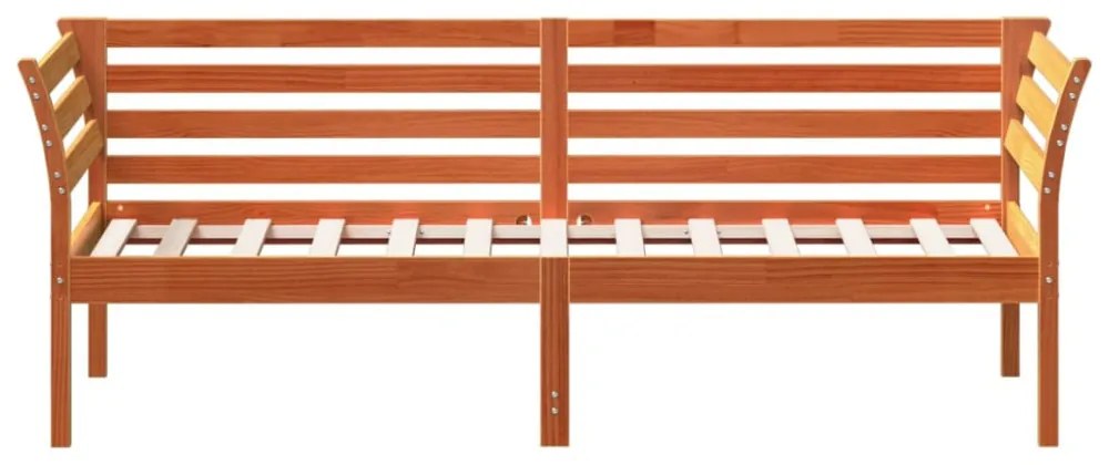 vidaXL kanapéágy ágy matrac viaszbarna 75x190 cm tömör fa fenyőfa