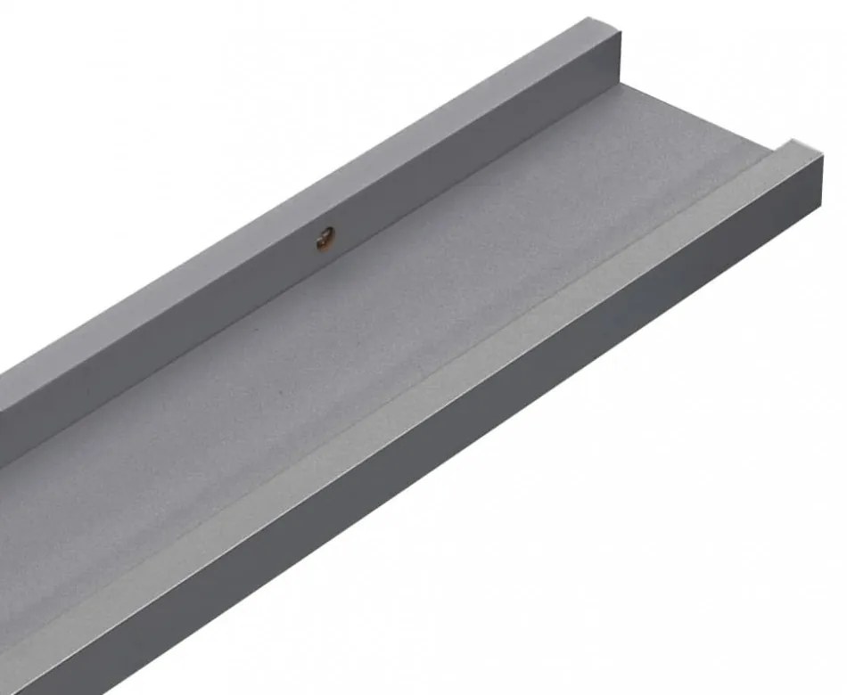 2 db szürke fali polc 115 x 9 x 3 cm