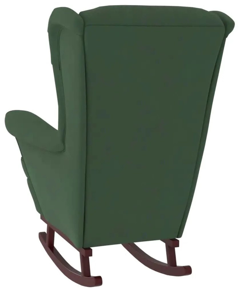 Sötétzöld Bársony és Tömörfa Hintaszék