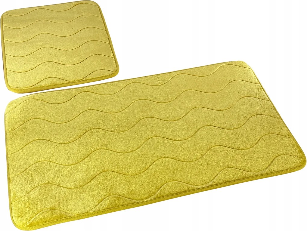 Fürdőszobaszőnyegek Sumba Olíva Csúszásgátló Hullámok Szett 2 részes