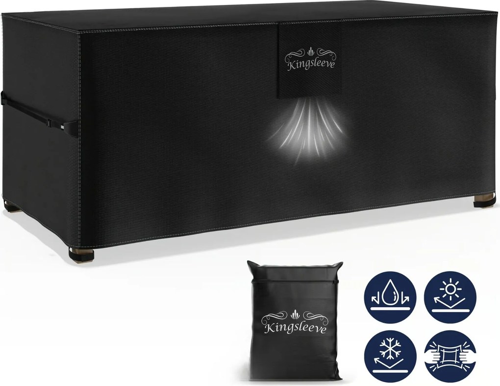 BEER COVER védőponyva sörasztal garnitúrához, 180x90x74cm, antracit Kingsleeve