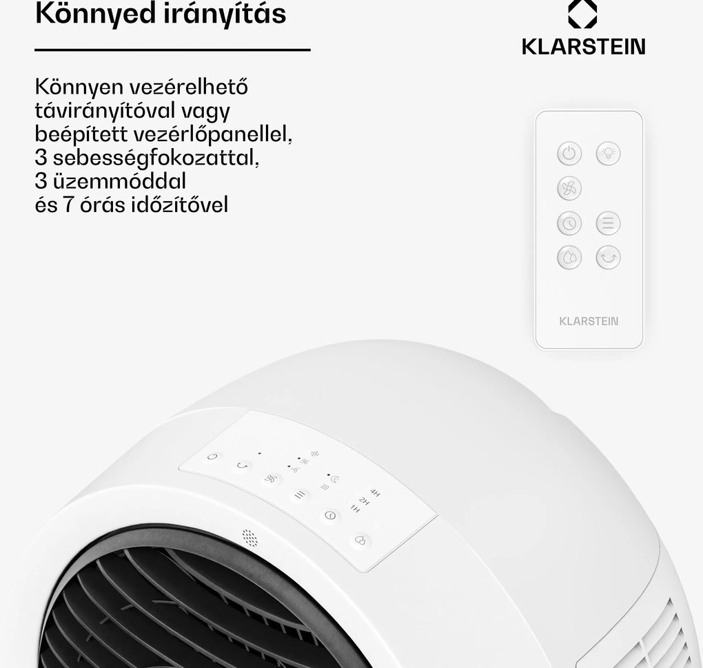 Klarstein Whirlwind léghűtő | 320 m³/h | 6 l | 30 m² | 2 hűtőcsomag | 3 üzemmód | 60 W