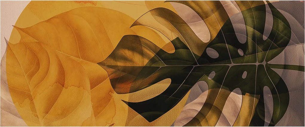 Fotótapéta Fali tapéta Hálószoba Nappali szoba Absztrakt levelek 250x104