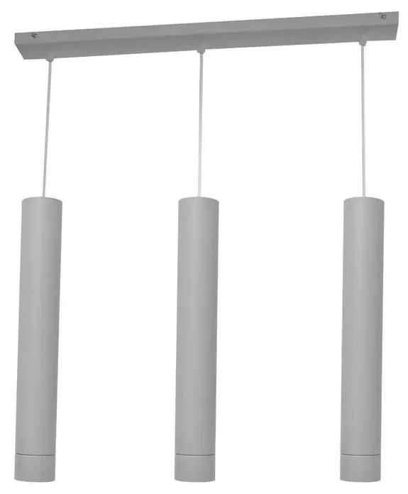 LED Csillár zsinóron TUBA 3xGU10/4,8W/230V szürke
