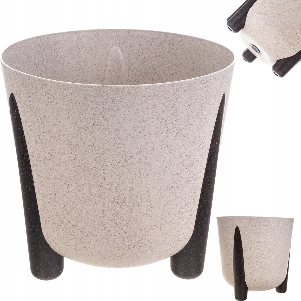 Virágtartó Fedő Virágok A Lábakon Betéttel 30cm Modern Bézs