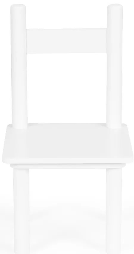 Fa gyerekasztal 2 székkel fehér