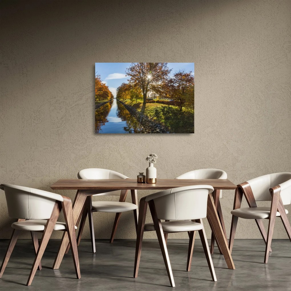 Vízi csatorna képe (üvegen) (70x50 cm)