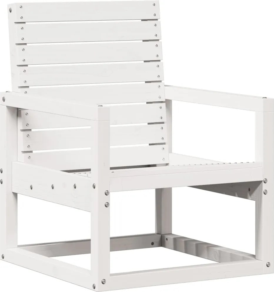 vidaXL fehér tömör fenyőfa kerti szék 57,5 x 63 x 76 cm