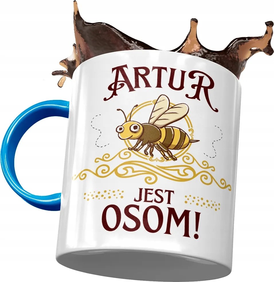 Kék Bögre Artúr Férj Kolléga Ajándék Nyomtatott Fotóval