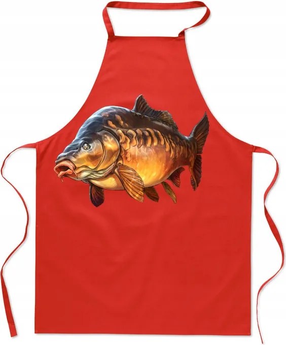 Konyhai kötény Ponty Divatos nyomtatás pontyhorgász számára