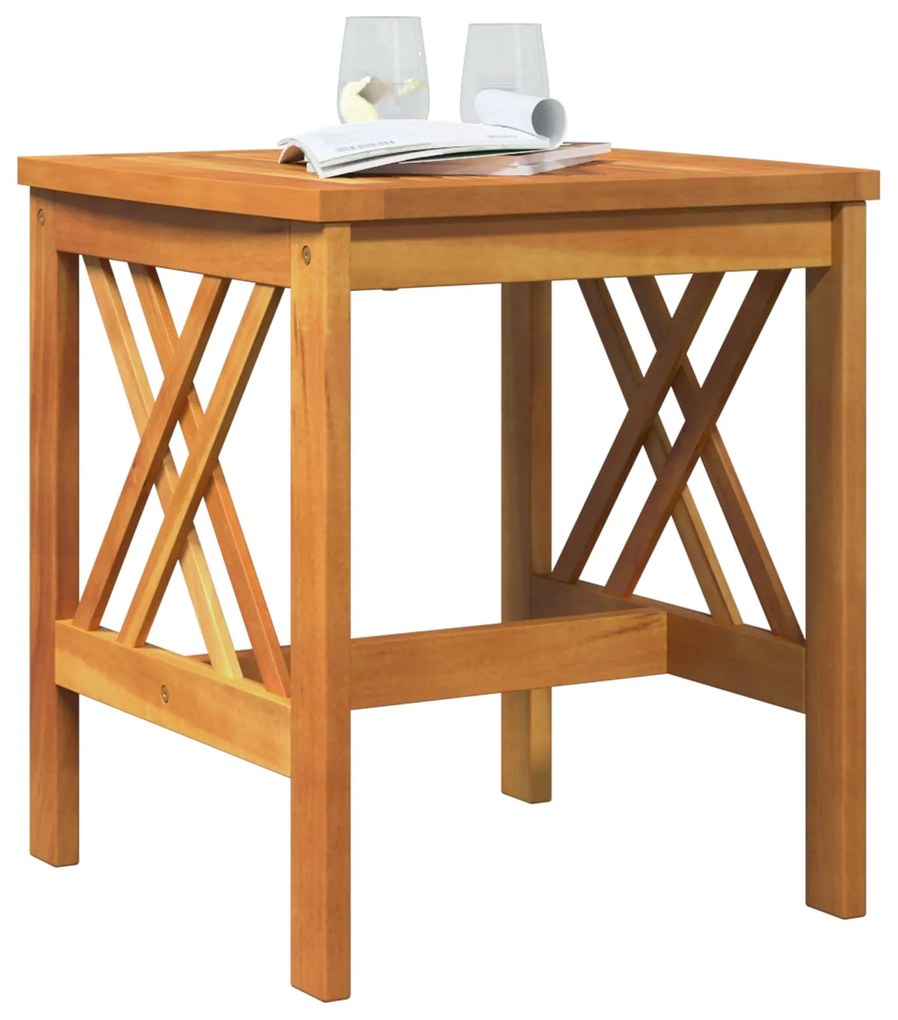 vidaXL Oldal asztal Barna Tömör akácfa