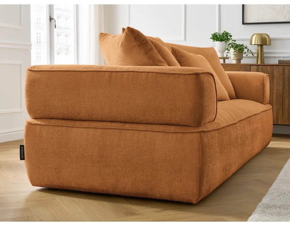 Mustársárga zsenília kanapé 237 cm Whesley – Bobochic Paris