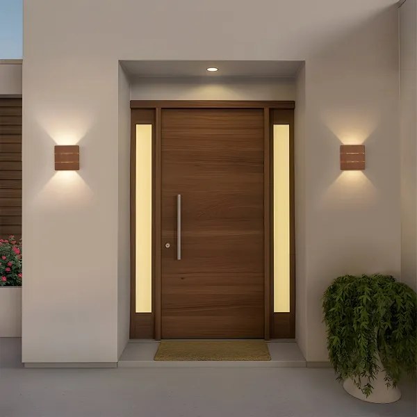 Brilagi - LED kültéri fali lámpatest DOUBLERAY LINE LED/6W/230V fa hatású IP54