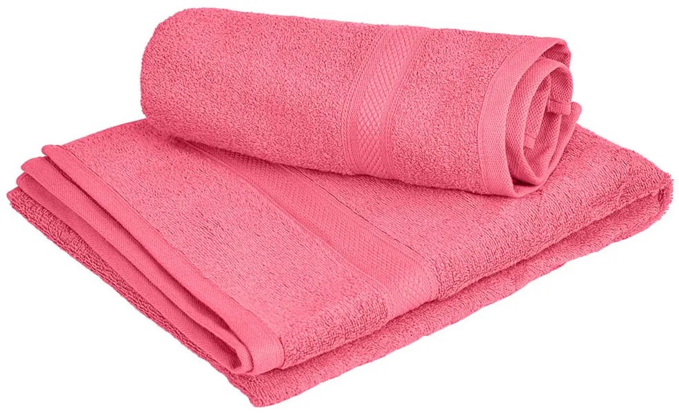 CLARYSSE ELEGANCE fürdőlepedő 70x140 cm korall, 100% pamut