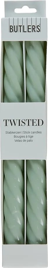 TWISTED gyertya szett 2 db , fényes menta