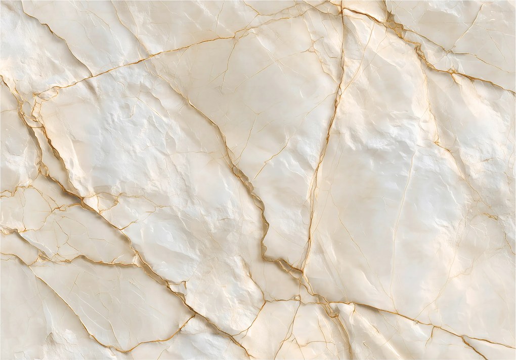 Vinyl Tapéta Flizelin Márvány Absztrakt Kő Fehér Bézs 416x254