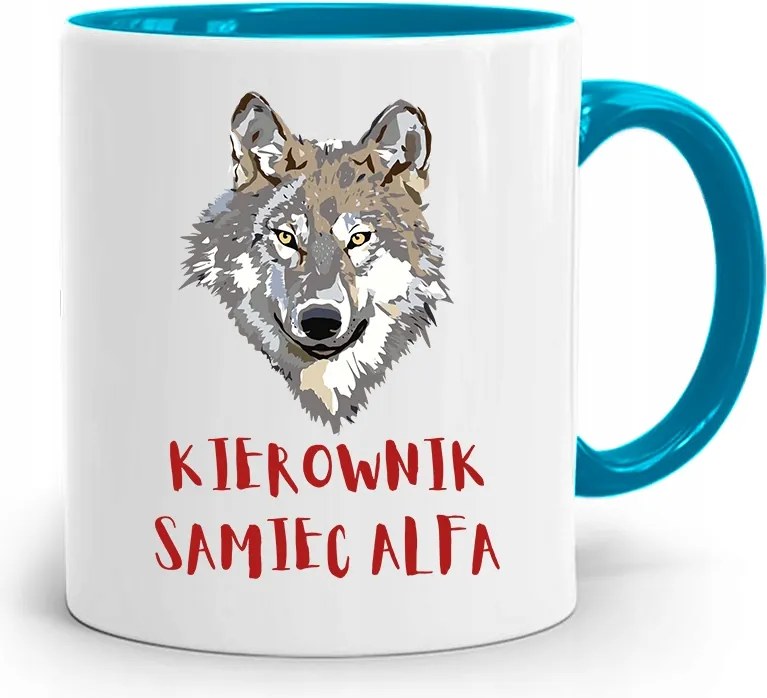 Kék Bögre Alfa Hím Vezetőnek, fényképes nyomattal