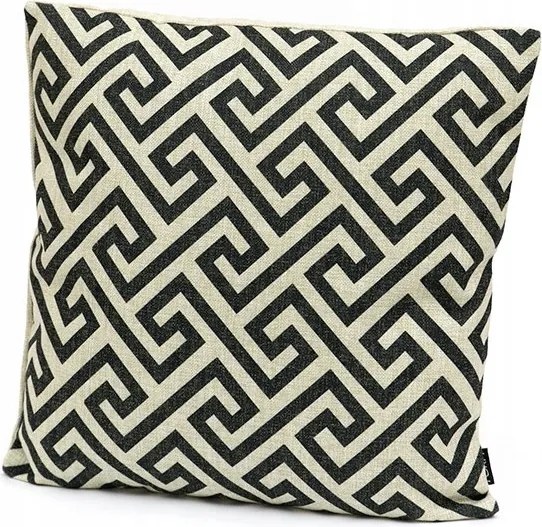 Dekorációs Párna Bézs Fekete 45x45cm