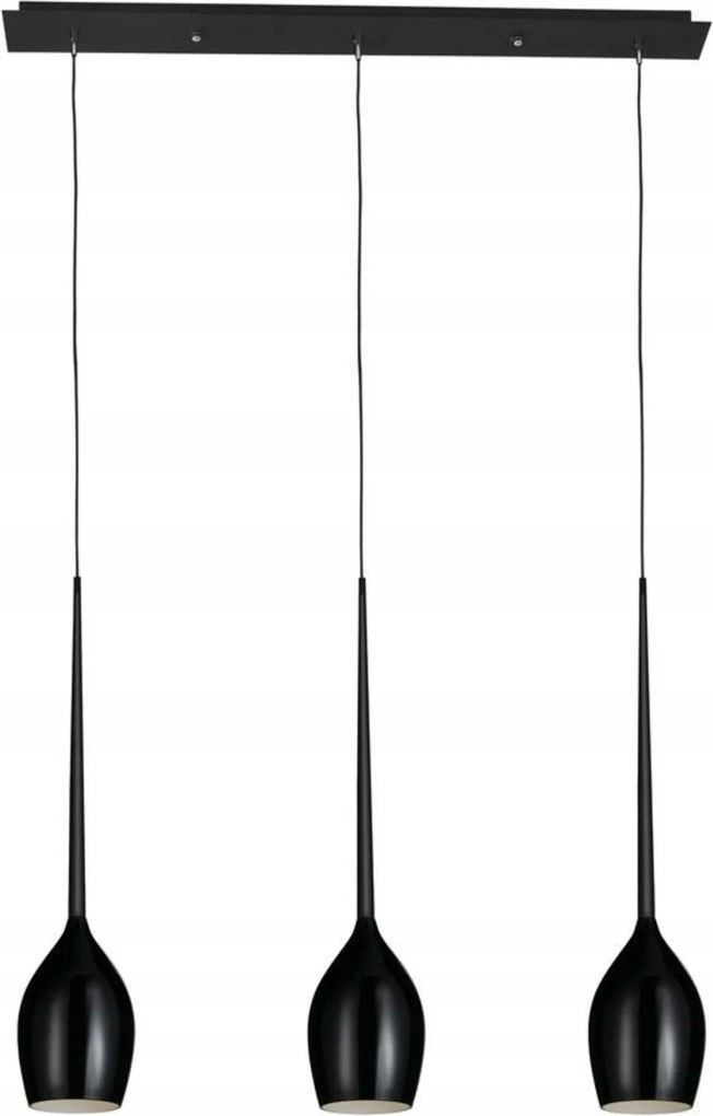 AZzardo AZ2321 Izza 3 fényes fekete függőlámpa