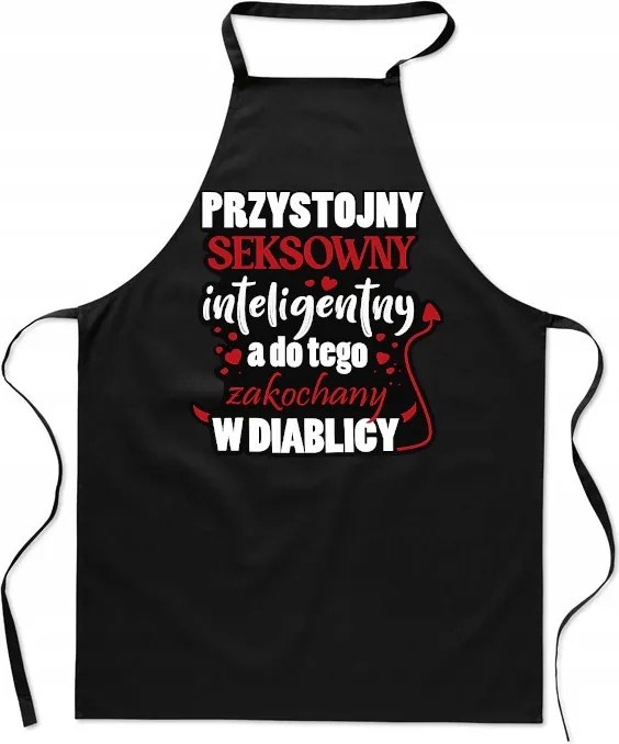 Konyhai kötény Férfinak Valentin napra Szerelmes az Ördögbe