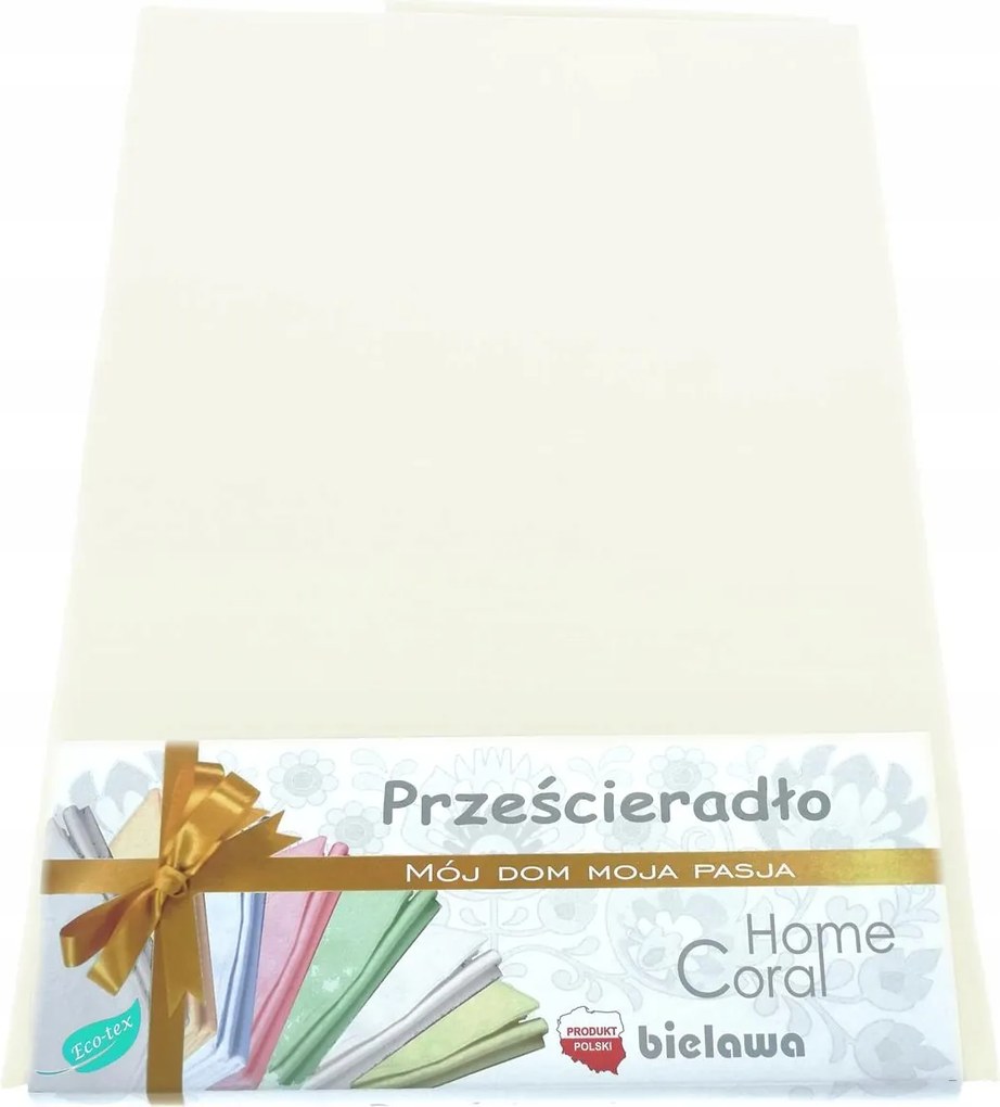 Pamut lepedő gumi nélküli160x200 rubin krémszínű