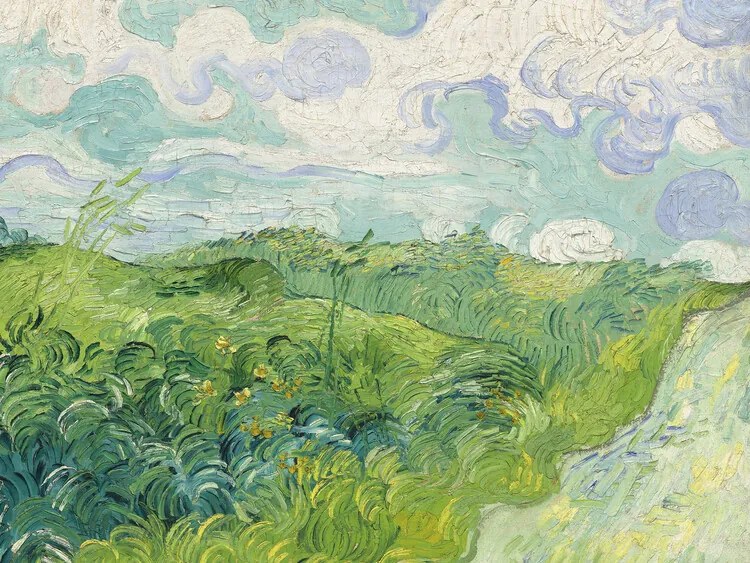 Reprodukció Green Wheat Fields, Vincent van Gogh