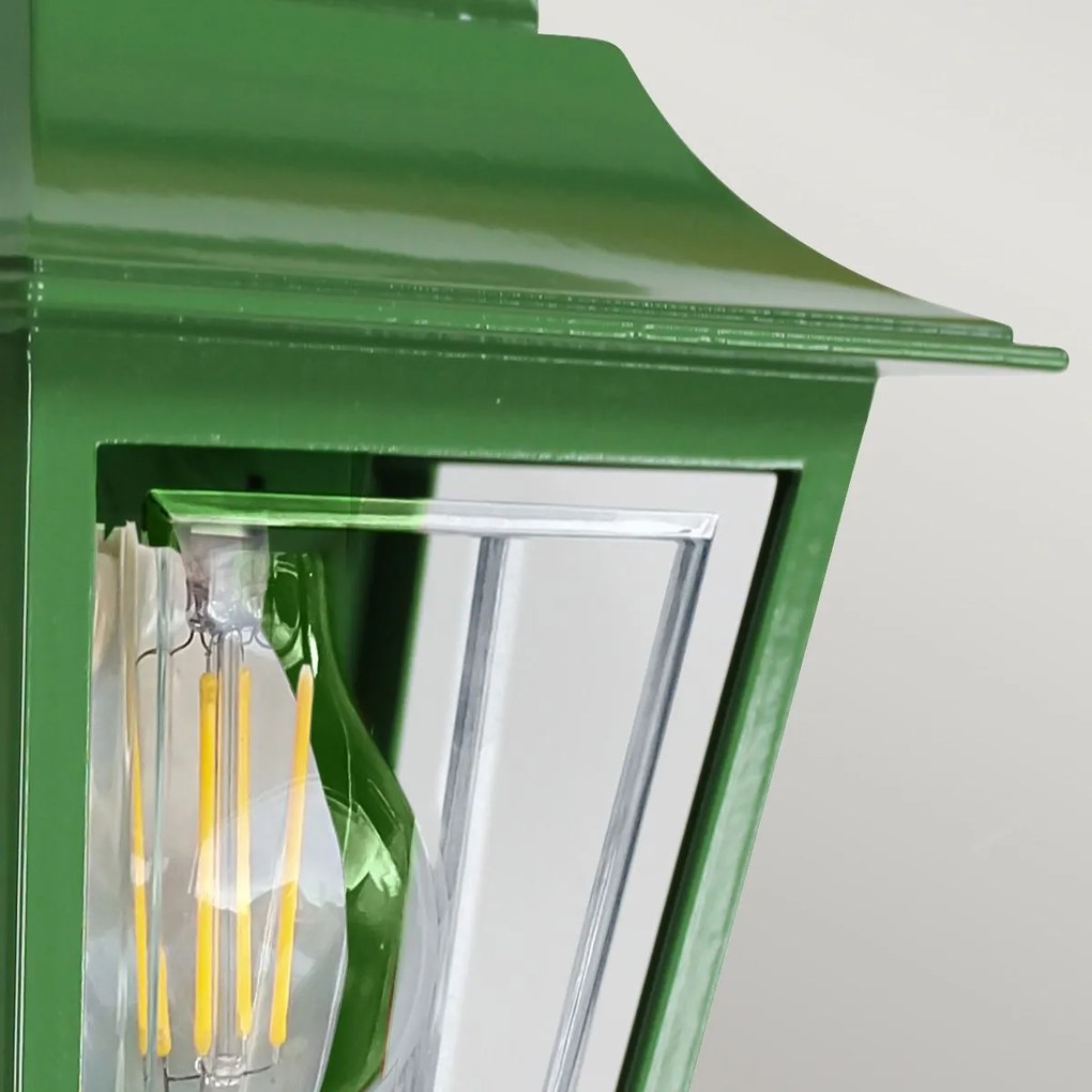 Elstead lighting klasszikus kültéri fali lámpa deco lane átlátszó zöld elsdeco-lane7-green IP44