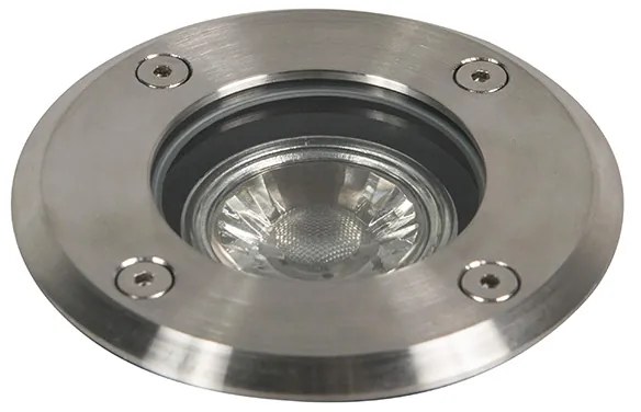 Kültéri talajszpot acél 11cm IP67 - Basic Round