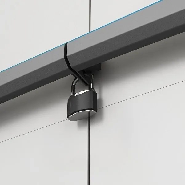 LINEAR TALL Szekrény 173 x 68 x 39 cm fekete+ világos szürke