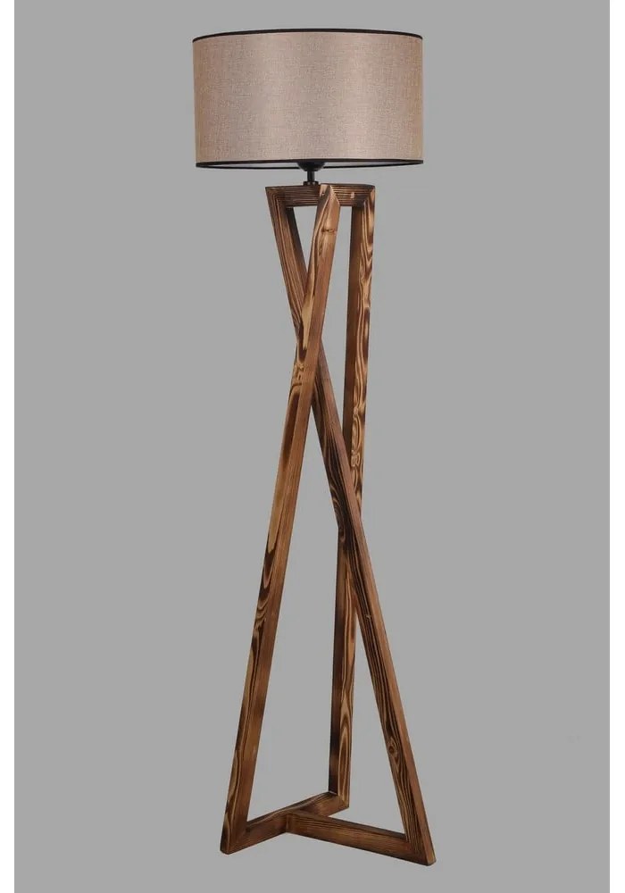 Barna állólámpa textil búrával (magasság 166 cm) Maçka – Opviq lights