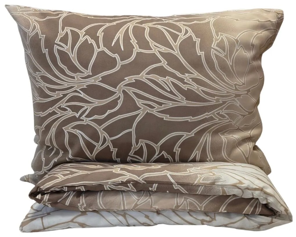 Fatima Barna pamut ágyneműhuzat TiaHome - 1x Párna 90x70cm, 1x Paplan 140x220cm