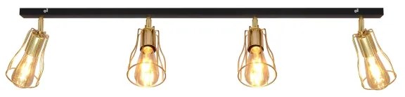 Spotlámpa TUBE 4xE27/15W/230V arany/fekete