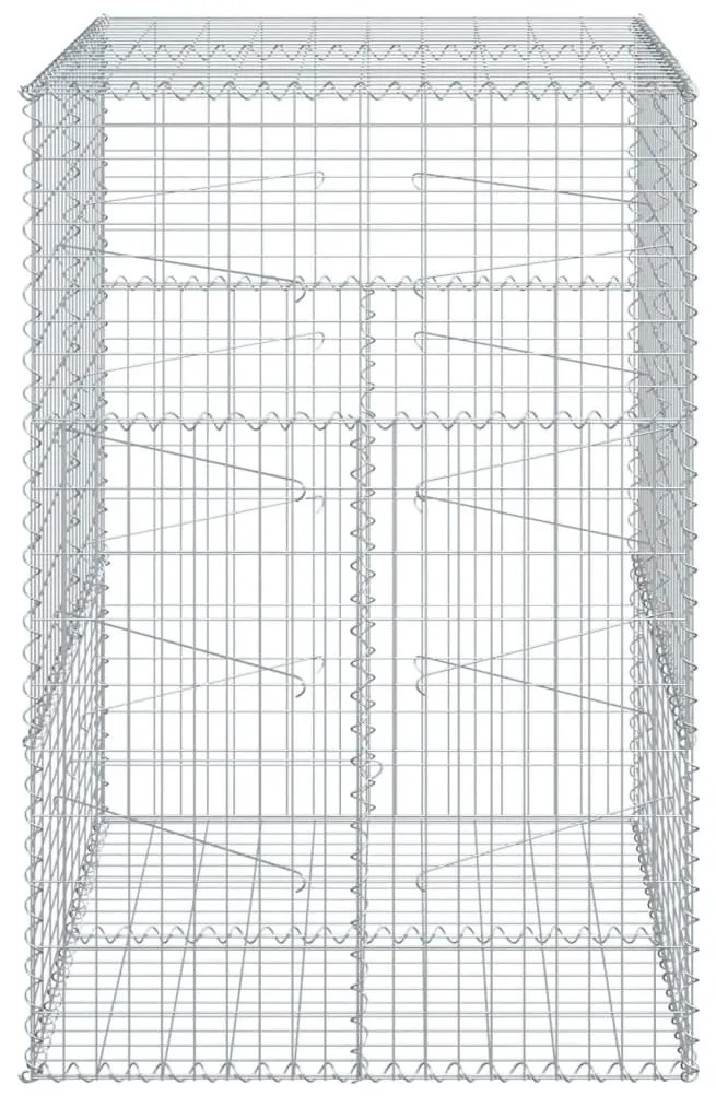 horganyzott vas gabion kosár fedéllel 100 x 100 x 150 cm
