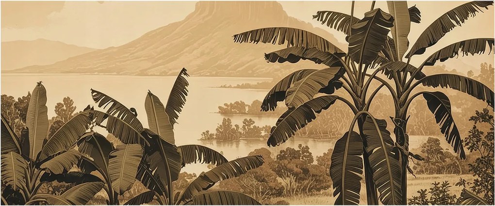 Fali fotótapéta Étkezőbe Trópusi panoráma 250x104