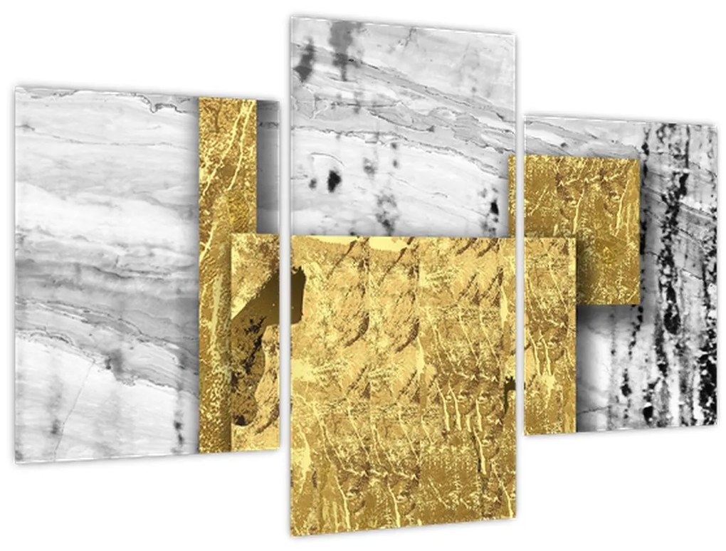 Kép - Arany négyzetek N⁰1 (90x60 cm)