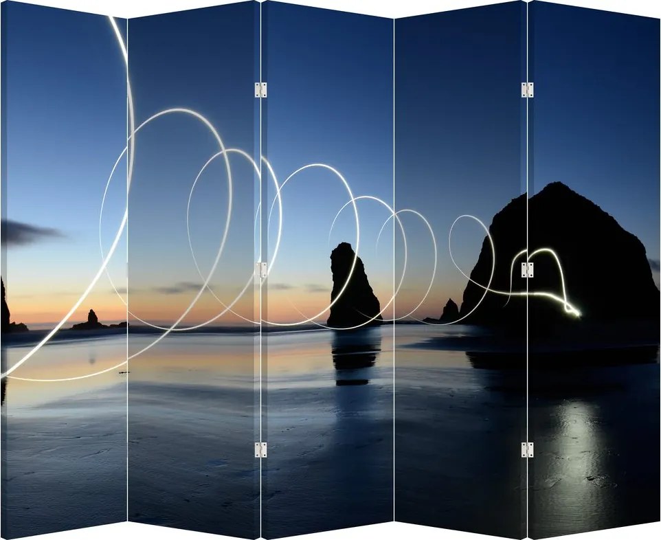 Paraván - Tengerpart naplementekor (210x170 cm)
