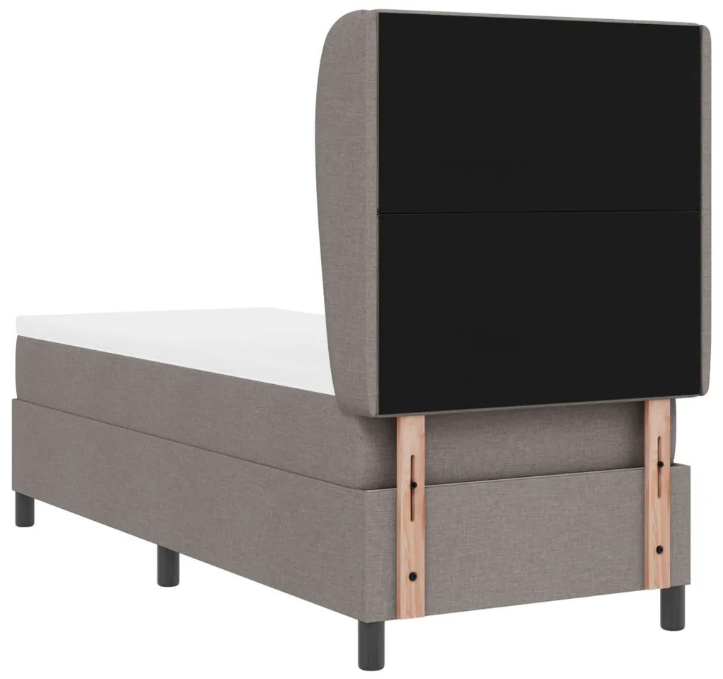 Ágykeret Matrac Fekvőfelülettel Taupe 80x200 cm Szövet