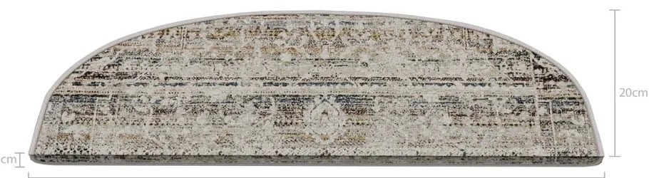 Bézs lépcsőszőnyeg szett 16 db-os 20x65 cm Cottage Warmth – Vitaus